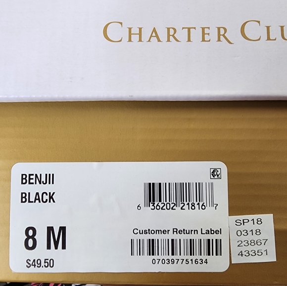 SANDALS CHARTER CLUB Benjii Fabric Cushioned Flip Flops Sz 8M - Picture 15 of 16